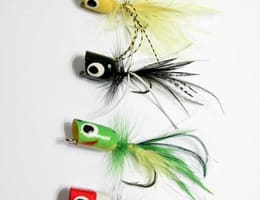 Set 5 muste artificiale tip popper, flyfishing, flytying, muscarit