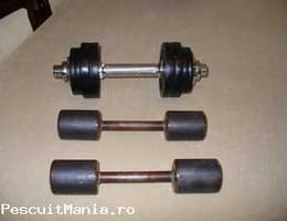 gantere 10 kg, 5 kg, 5 kg