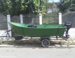 Barca fibra cu motor Mercury 4 t 10 cp