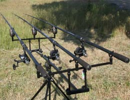 Set crap 3 lansete,3 mulinete,1 rodpod 3 avertizori