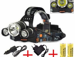 V&acirc;nd lanternă frontală Boruit 3x CREE XM-L T6 LED (6000LM)
